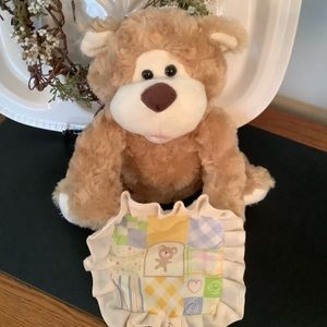 🤑TOY2U Manufactory Co musical bear. Approx 10” sitting.